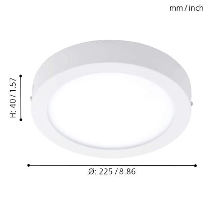 Eglo - LED RGBW hämardatav laelamp FUEVA-C LED/15,6W/230V Bluetooth läbimõõt 22,5 cm