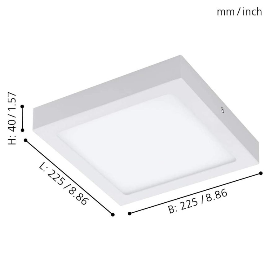 Eglo - LED RGBW Hämardatav laevalgusti FUEVA-C LED/15,6W/230V Bluetooth 22,5x22,5 cm
