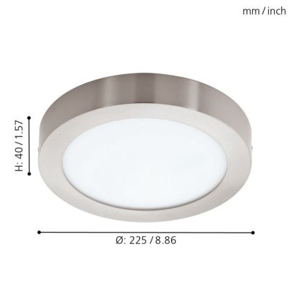 Eglo - LED RGBW hämardatav laevalgusti FUEVA-C LED/15,6W/230V Bluetooth läbimõõt 22,5 cm