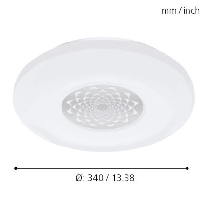 Eglo - LED RGB Hämardatav seina-/laevalgusti CAPASSO-C LED/17W/230V