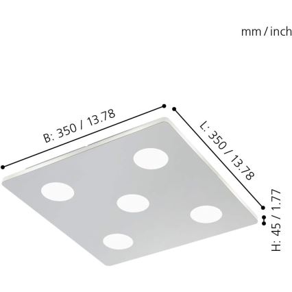 Eglo - LED-laevalgusti vannituppa 5xLED/4,5W/230V