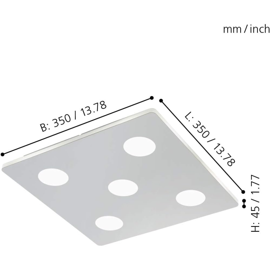 Eglo - LED-laevalgusti vannituppa 5xLED/4,5W/230V