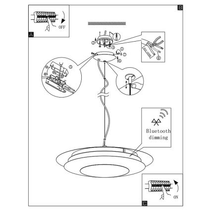 Eglo 96979 - LED RGB rippvalgusti MONEVA-C LED/27W/230V