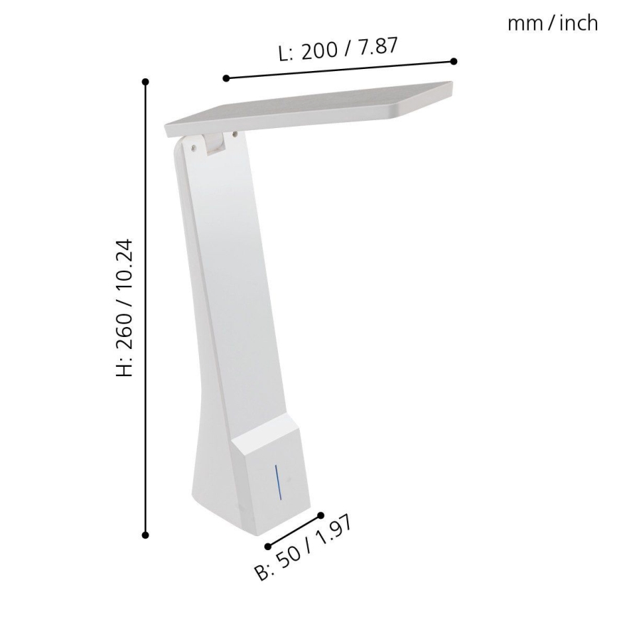 Eglo - hämardatav LED laualamp 1xLED/1,8W/230V valge