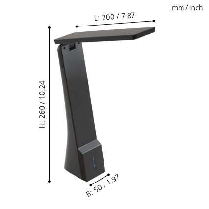 Eglo - hämardatav LED laualamp 1xLED/1.8W/230V must