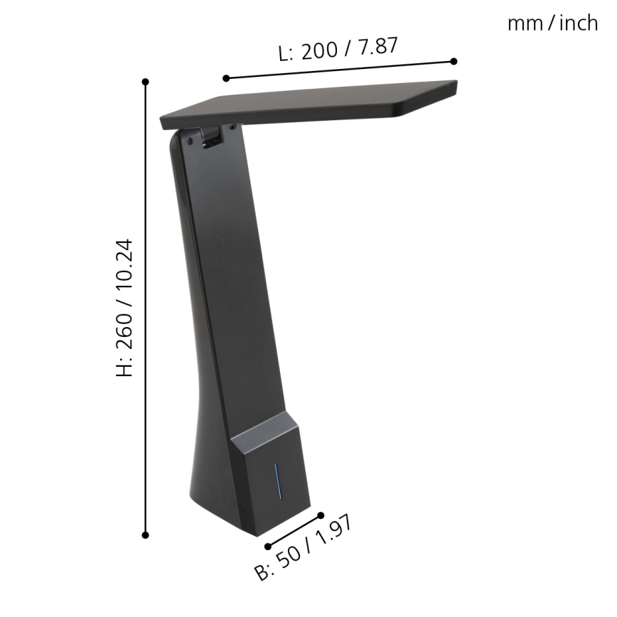 Eglo - hämardatav LED laualamp 1xLED/1.8W/230V must