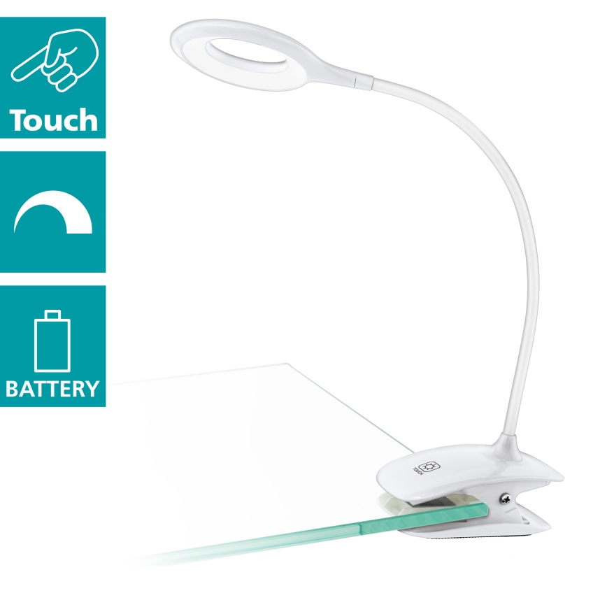 Eglo - LED Hämardatav valgusti klambriga 1xLED/3W/230V 500 mAh valge