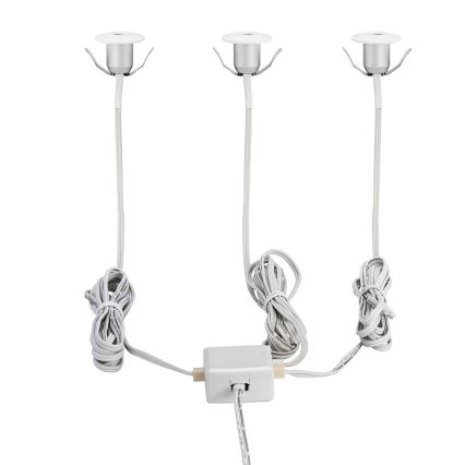 Eglo - LED ripplaevalgusti vannituppa 3xLED/1W/230V IP44