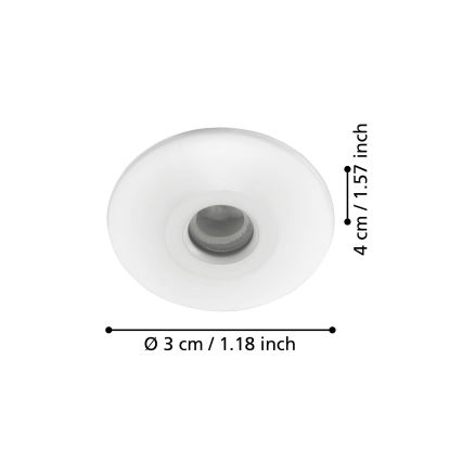 Eglo - LED ripplaevalgusti vannituppa 3xLED/1W/230V IP44