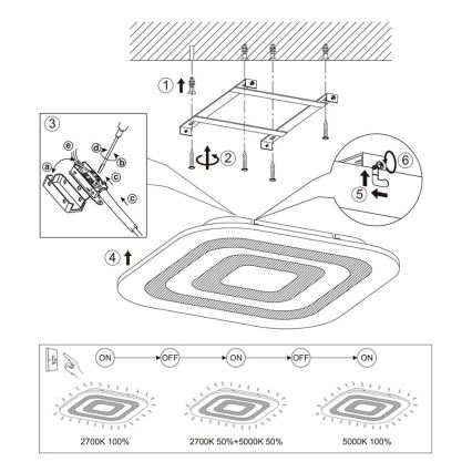 Eglo - LED laelamp LED/30W/230V hämardatav