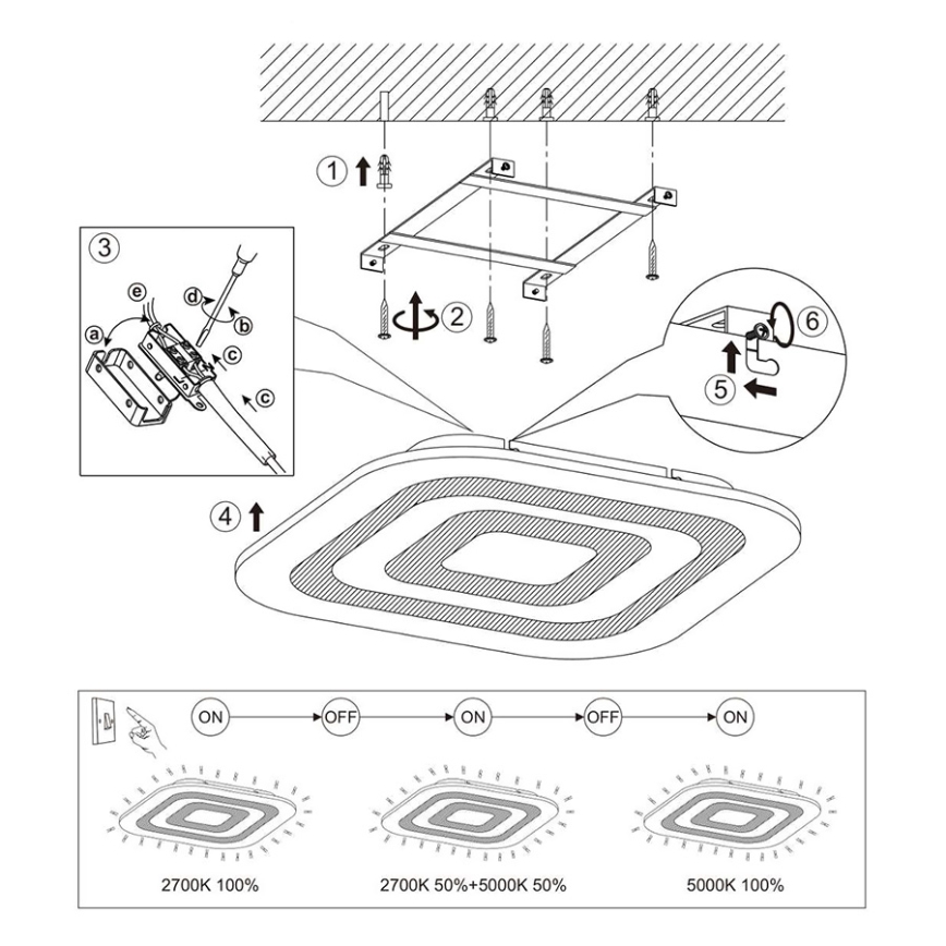 Eglo - LED laelamp LED/30W/230V hämardatav