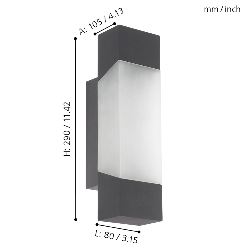 Eglo - LED-seinavalgusti õue LED/4,8W/230V