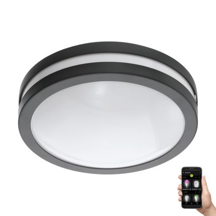 Eglo - LED Hämardatav laevalgusti vannituppa LOCANA-C LED/14W/230V Bluetooth IP44 antratsiit