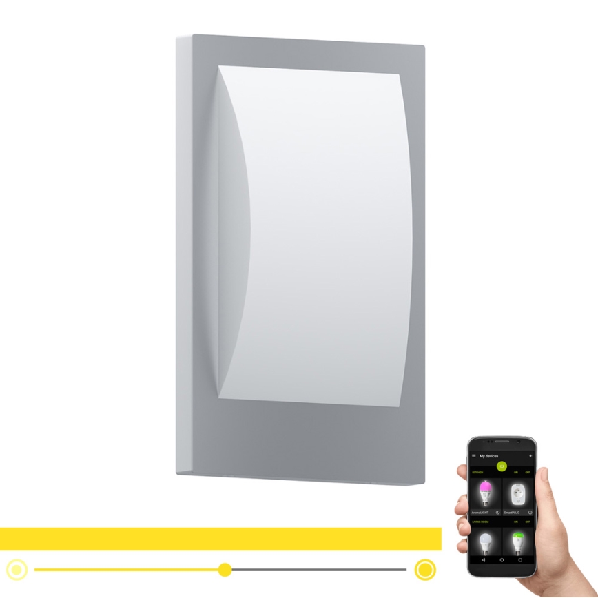 Eglo - LED Hämardatav väli seinavalgusti 1xE27/9W/230V IP44 matt kroom