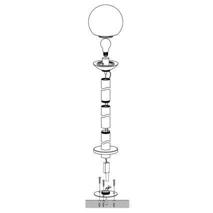 Eglo 97249 - LED hämardatav välisvalgusti NISIA-C 1xE27/9W/230V 980 mm IP44