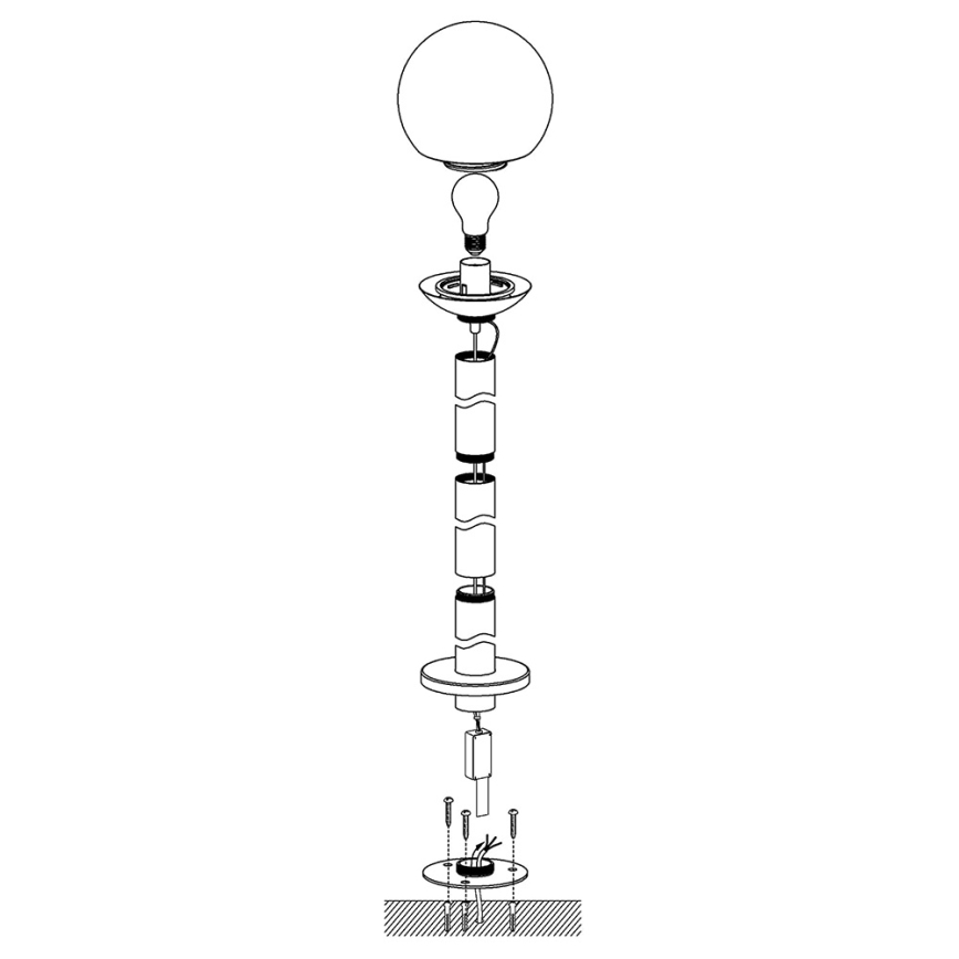 Eglo 97249 - LED hämardatav välisvalgusti NISIA-C 1xE27/9W/230V 980 mm IP44