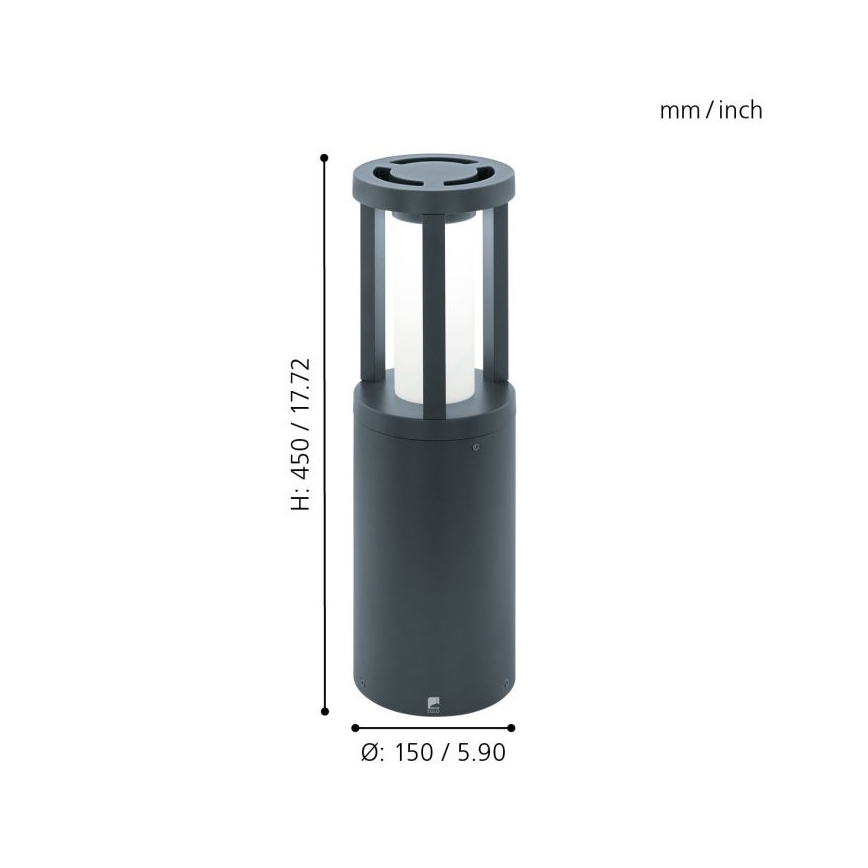 Eglo 97252 - GISOLA LED-välisvalgusti LED/12W/230V IP44 450 mm