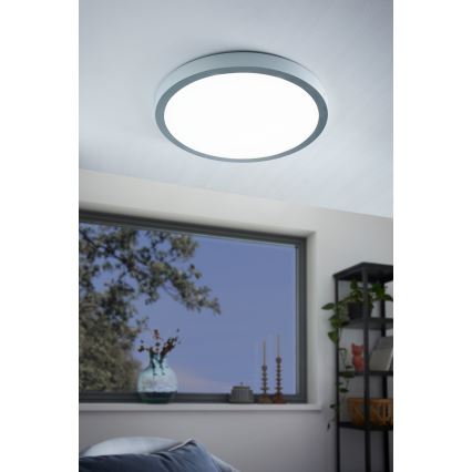 Eglo - LED-laevalgusti 1xLED/25W/230V hõbe ümmargune 4000K