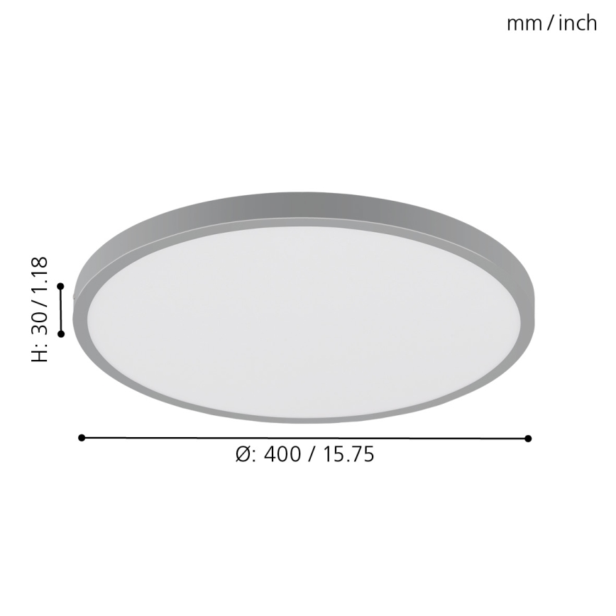 Eglo - LED-laevalgusti 1xLED/25W/230V hõbe ümmargune 4000K