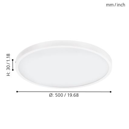 Eglo - hämardatav LED-laelamp 1xLED/25W/230V 3000K, läbimõõt 50 cm