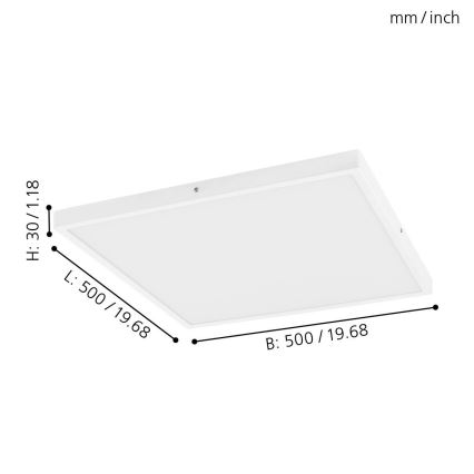Eglo - Hämardatav LED-laevalgusti 1xLED/25W/230V