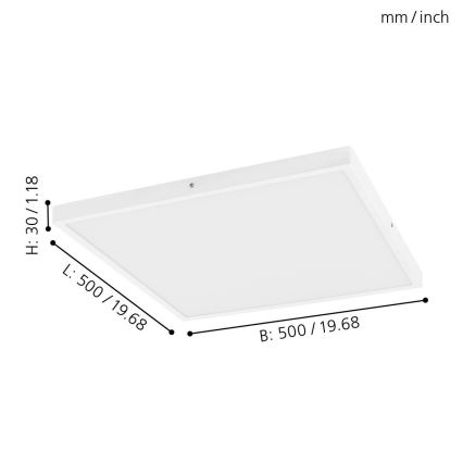 Eglo - Hämardatav LED-laevalgusti 1xLED/25W/230V