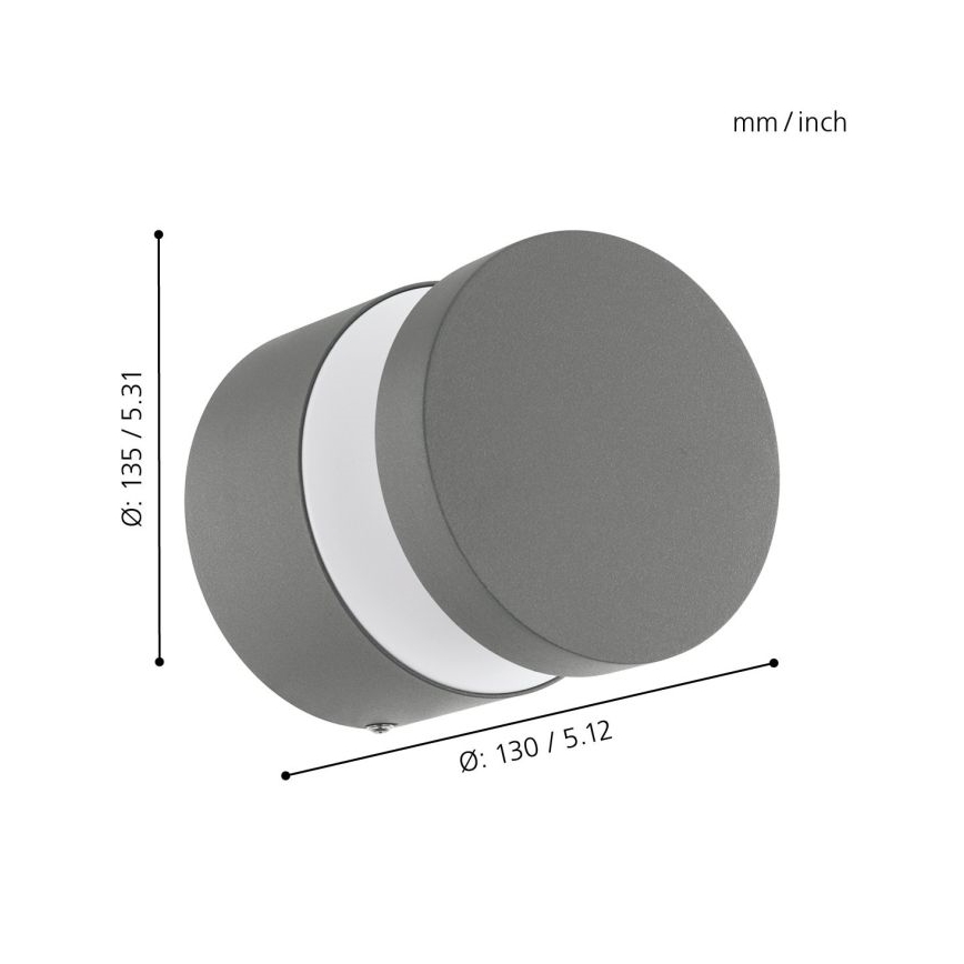 Eglo 97301 - LED-seinavalgusti õue MELZO LED/11W/230V hall
