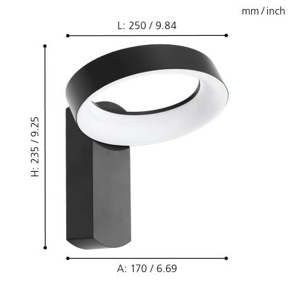 Eglo - LED-seinavalgusti õue LED/11W/230V