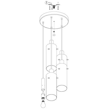 Eglo -  Lühter 5xE27/60W/230V