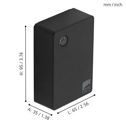 Eglo - Videvikuandur 2-100 lux must IP44