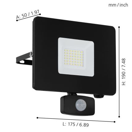 Eglo - LED Kohtvalgusti anduriga LED/30W/230V