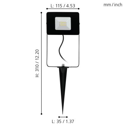 Eglo 97471 - LED Kohtvalgusti FAEDO 4 LED/10W/230V