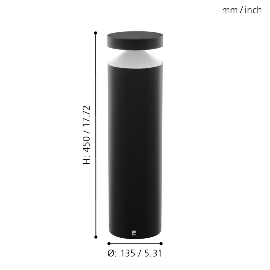 Eglo - LED-lamp õue LED/11W/230V must 450 mm