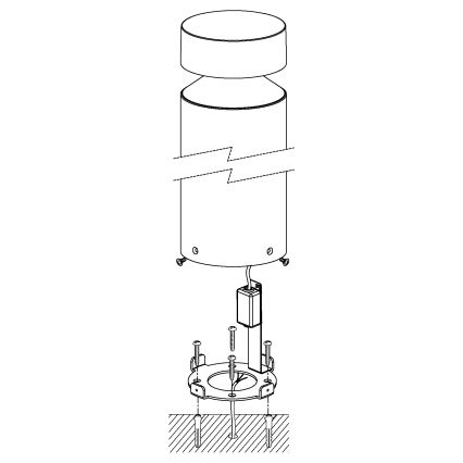Eglo - LED-lamp õue LED/11W/230V must 450 mm