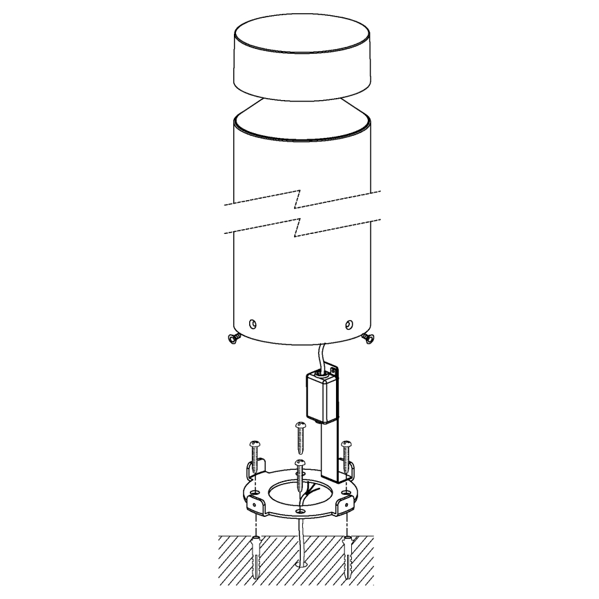 Eglo - LED-lamp õue LED/11W/230V must 450 mm