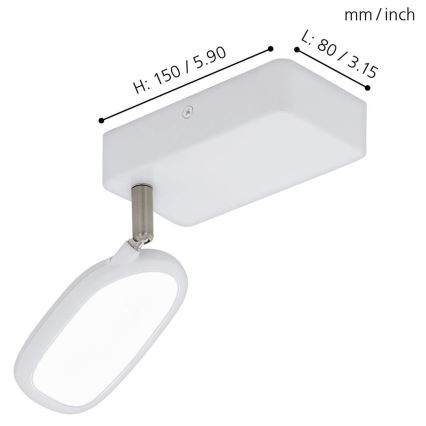 Eglo - LED RGB Kohtvalgusti PALOMBARE-C 1xLED/5W/230V