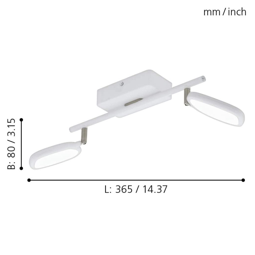 Eglo 97692 - LED Kohtvalgusti PALOMBARE-C 2xLED/5W/230V