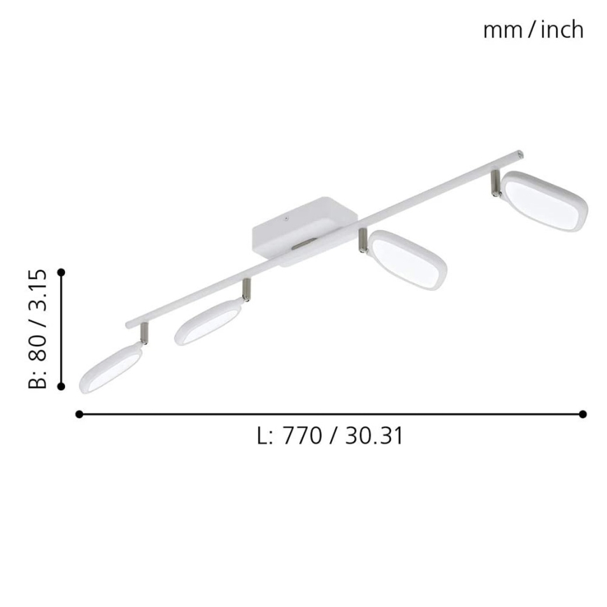 Eglo 97694 - LED Kohtvalgusti PALOMBARE-C 4xLED/5W/230V