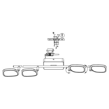 Eglo 97694 - LED Kohtvalgusti PALOMBARE-C 4xLED/5W/230V