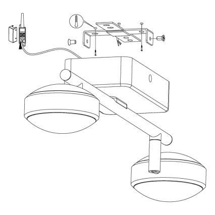 Eglo 97715 - LED RGB Hämardatav kohtvalgusti CORROPOLI-C 2xLED/5W/230V