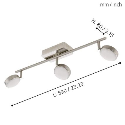 Eglo - LED RGB Kohtvalgusti CORROPOLI-C 3xLED/5W/230V