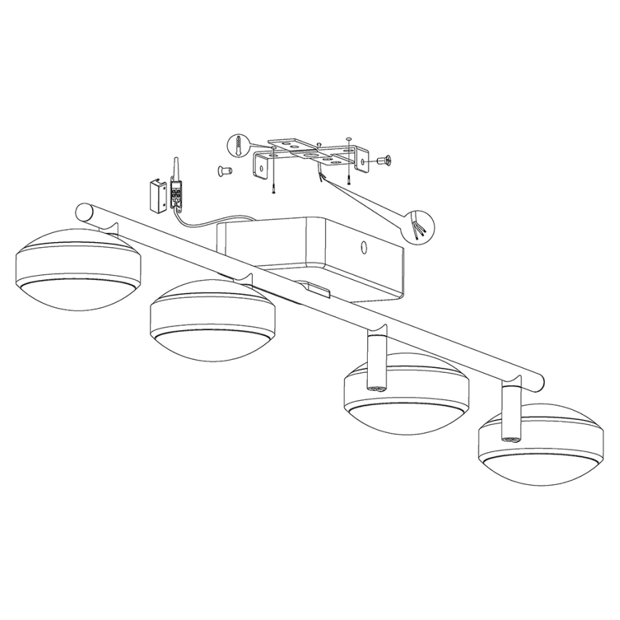 Eglo - LED RGB Hämardatav kohtvalgusti CORROPOLI-C 4xLED/5W/230V