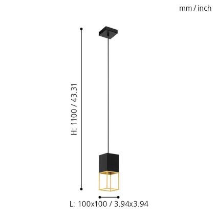 Eglo 97733 - LED-lühter kaablil MONTEBALDO 1xGU10/5W/230V
