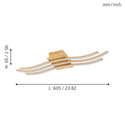 Eglo 97743 - LED-pinnapealne laelühter MIRAFLORES 3xLED/8,6W/230V