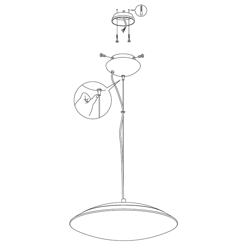 Eglo 97812 - LED RGB hämardatav kaabliga rippvalgusti FRATTINA-C 1xLED/27W/230V