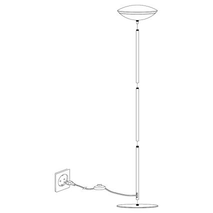 Eglo 97814 - LED RGB Hämardatav põrandalamp FRATTINA-C 1xLED/18W/230V