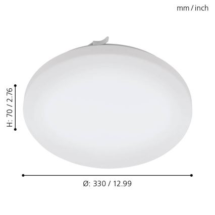 Eglo - LED-laevalgusti vannituppa LED/17,3W/230V