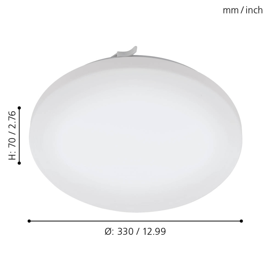 Eglo - LED-laevalgusti vannituppa LED/17,3W/230V