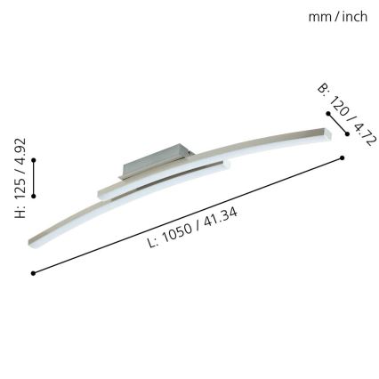 Eglo  - LED RGB Hämardatav kinnitatav lühter FRAIOLI-C 2xLED/17W/230V