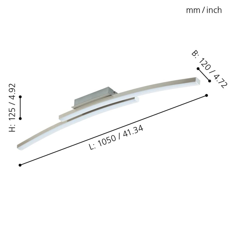 Eglo  - LED RGB Hämardatav kinnitatav lühter FRAIOLI-C 2xLED/17W/230V